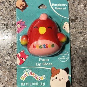 BRAND NEW SEALED SQUISHMALLOWS Paco Lip Gloss RASPBERRY FLAVOR LIP GLOSS Besties